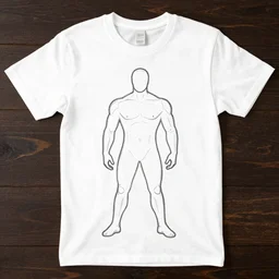tinman line art graphic tees