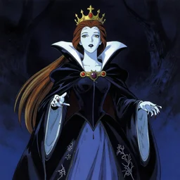queen of the dreamlands, misty night, beautiful! coherent! by brian froud, deep colors, strong lines, high contrast