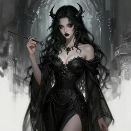 a seductive dark fantasy mystical mistress sorceress, deviantart, art by artgerm and karol bak and mark brooks, jason edmiston