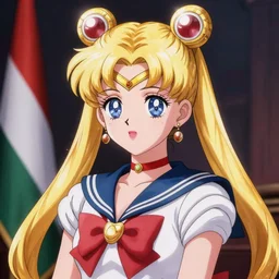 president of belorussia, alexander lukashenko as anime princess, sailor moon, anime,WLOP, perfect faces, fine details