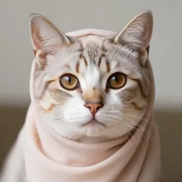 !!! brown eyed!!! cute cat! wearing hijab!, brown eyes, beautiful, portrait, focused