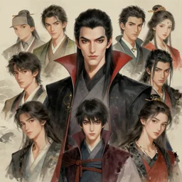 sharp hq rendering, vampire, asian character portrait, beautiful concept art, appealing character, painterly, fanart, highly detailed in the style of wlop by ilya kuvshinov, wenjun lin, sakimichan, stanley artgerm lau, wlop, rossdraws, james jean, andrei riabovitchev, marc simonetti, angular asymmetrical design, chinese artist, eastern art style, nixeu