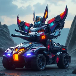 character design ninjask ninjask ninjask transformers rise of the beasts earth defense force tank beautiful biolight hdr cgi 4 k chrome car, alena aenami artworks in 4 k tribal robot helmet bumblebee artstation by jesper ejsing, by rhads, by feng zhu backpack ninja mask tripod collosus 2 0 2 3 megatron