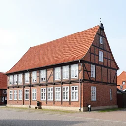 1 8 8 8 big german farmhouse, red bricks, hannover, lower saxony