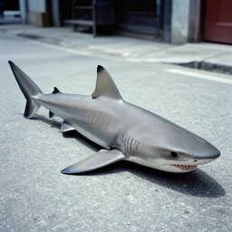 The first street shark discovered in nature, circa 1992, photograph