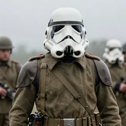 german empire ww 1 stormtroper soldier looking forward