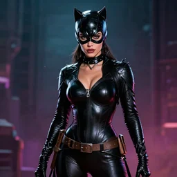 epic professional digital art of Zoe Kravitz as Catwoman, best on artstation, cgsociety, wlop, cosmic, epic, stunning, gorgeous, much detail, much wow