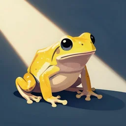 Amazon milk frog, digital art, flat colors, clean lines
