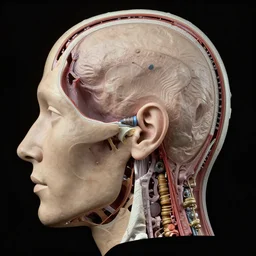 a photo from the inside of the head, 8 k resolution, hyper realistic
