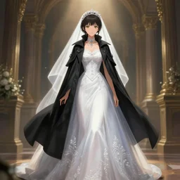 female plague doctor wearing a wedding dress, artstation, unreal engine, by wlop, illustration, drawing, visual novel, painting, 8 k, cinematic lighting, global illumination