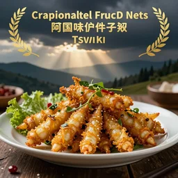 tsviki dish of fried nails with vegetables and frog vine