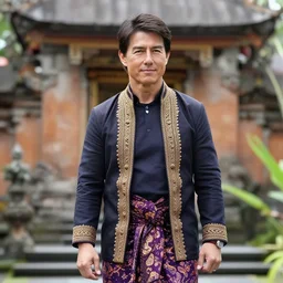 tom cruise wearing traditional Bali dress
