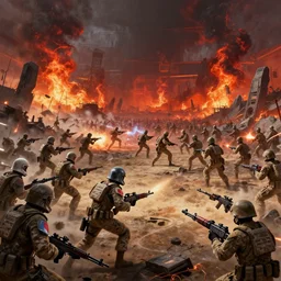 United States Air Force engaging the Rebellion from Star Wars, epic battle, huge fight, massive battlefield, soldiers, US soldiers, US army, guns, rifles, radioactive battlefield, digital art, trending on art station, extremely detailed, 8k