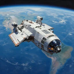painting of a space ship flying over earth, full view, popular on artstation, artstationhd, artstationhq 8 k, volumetric lighting, super focused, no blur, trending on artstation, ultra detailed, by artgerm and james gurney, greg rutkowski, 1 5 8 0 art