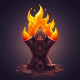 symbol for fire, 2 d game asset