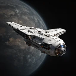 grey deep space futuristic scifi spacecraft entering  a planets athmosphere, concept art, matte painting, 4k , clean post process, film still, style by raphael lacoste, eddie mendoza, alex ross