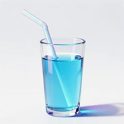 neon liquid in glass with straw by disney concept artists, blunt borders, rule of thirds