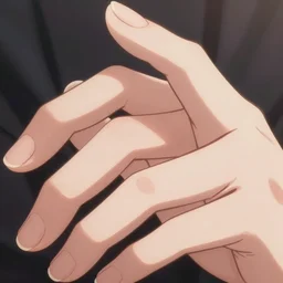 extreme closeup anime of female hands. trending on artstation. detailed