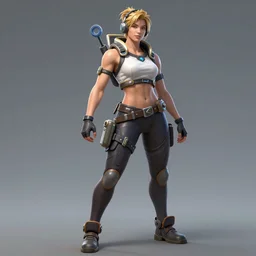 character concept of an scifi athlete, valorant style