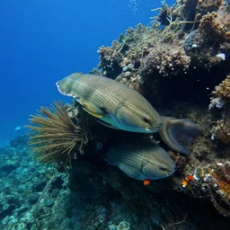 Sea creatures underwater