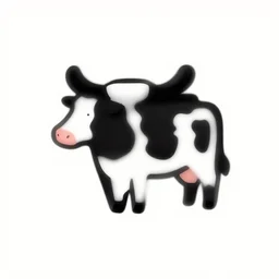 logo of a cow, 2d render,