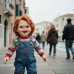 screaming chucky doll chasing tourists in venice kodak porta hd