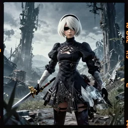 kodak portra 8 0 0, infinitely detailed hd scenery ambience from nier automata, design, concept