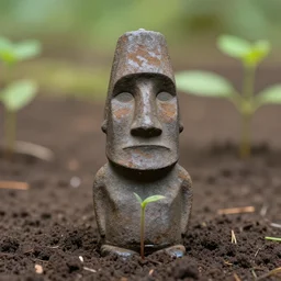 moai seedling, sad