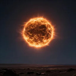 Black Hole consuming the Sun on the sky, photorealistic