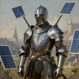 solarpunk knight | Caspar David Friedrich |