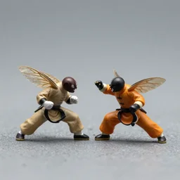 kung fu flies fighting with each other, macro, canon eos