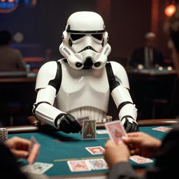 film still of storm trooper gambling & playing cards in vegas in the phantom menace 1 9 9 9