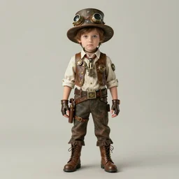 ( ( ( ( ( 2 0 5 0 s retro future 1 0 year old adventurer in steampunk costume full portrait. muted colors. ) ) ) ) ) by jean - baptiste monge!!!!!!!!!!!!!!!!!!!!!!!!!!!!!!