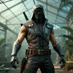 greenhouse but in mortal kombat style, unreal engine 5 render, super detailed texture, madness hour