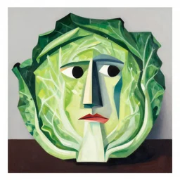 john oliver as cabbage, cubism