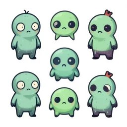 cute zombies stickers