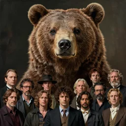 portrait of bear in the style of wayne barlowe, gustav moreau, peter mohrbacher, bussiere, roberto ferri, santiago caruso, luis ricardo falero, austin osman spare, boris vallejo, hajime sorayama, frazetta