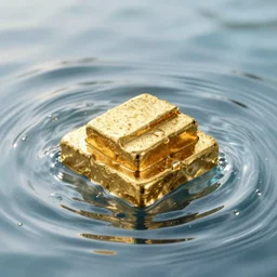 water made out of gold, 4k