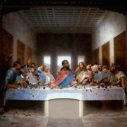 kanye west replaces jesus christ in the last supper painting
