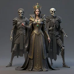 a beautiful detailed 3 d matte painting of female empress of the dead, by ellen jewett, tomasz alen kopera and justin gerard,