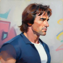 greg manchess portrait painting of chuck norris as overwatch character, medium shot, asymmetrical, profile picture, organic painting, sunny day, matte painting, bold shapes, hard edges, street art, trending on artstation, by huang guangjian and gil elvgren and sachin teng