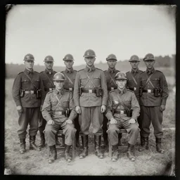 ambrotype photo of s group of soldiers