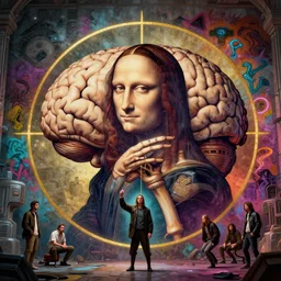 illustration of da vinci's brain, composition accidental renaissance golden ratio, cinematic, by sachin teng and sergey kolesov and ruan jia and heng z and wlop. graffiti art, scifi, fantasy, hyper detailed. octane render. concept art. trending on artstation