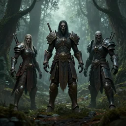 game guild wars, 3 d, mystical atmosphere, scary, octane render, intricate, hyper / - detailed, foggy forest, well rendered