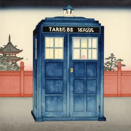 the TARDIS in ancient japan, ukiyo-e