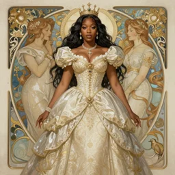 meg thee stallion as a princess, fantasy, intricate, elegant, highly detailed, digital painting, artstation, concept art, matte, sharp focus, illustration, art by Artgerm and Greg Rutkowski and Alphonse Mucha