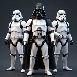 army of storm troopers with Darth Vader highly detailed digital art