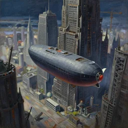 baroque oil painting of anime key visual environment concept art of 1 9 4 0 s airship landing at a skyscraper port, brutalist, dark fantasy, rule of thirds, fake hidden detail, trending on pixiv fanbox, acrylic palette knife and brush, style of makoto shinkai studio ghibli genshin impact jamie wyeth james gilleard greg rutkowski