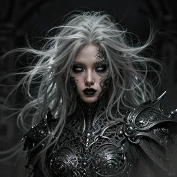 full body dark fantasy portrait of ganondorf like blackpink lisa+smoky eyes+front face with light flowing hair, ultradetail face, art and illustration by tian zi and craig mullins and WLOP and alphonse mucha, fantasy, intricate complexity, human structure, human anatomy, fantasy character concept, watermark, blurry, hyperrealism 8k