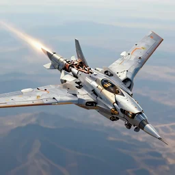 mech flying forward using spine mounted jet rocket